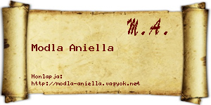 Modla Aniella névjegykártya